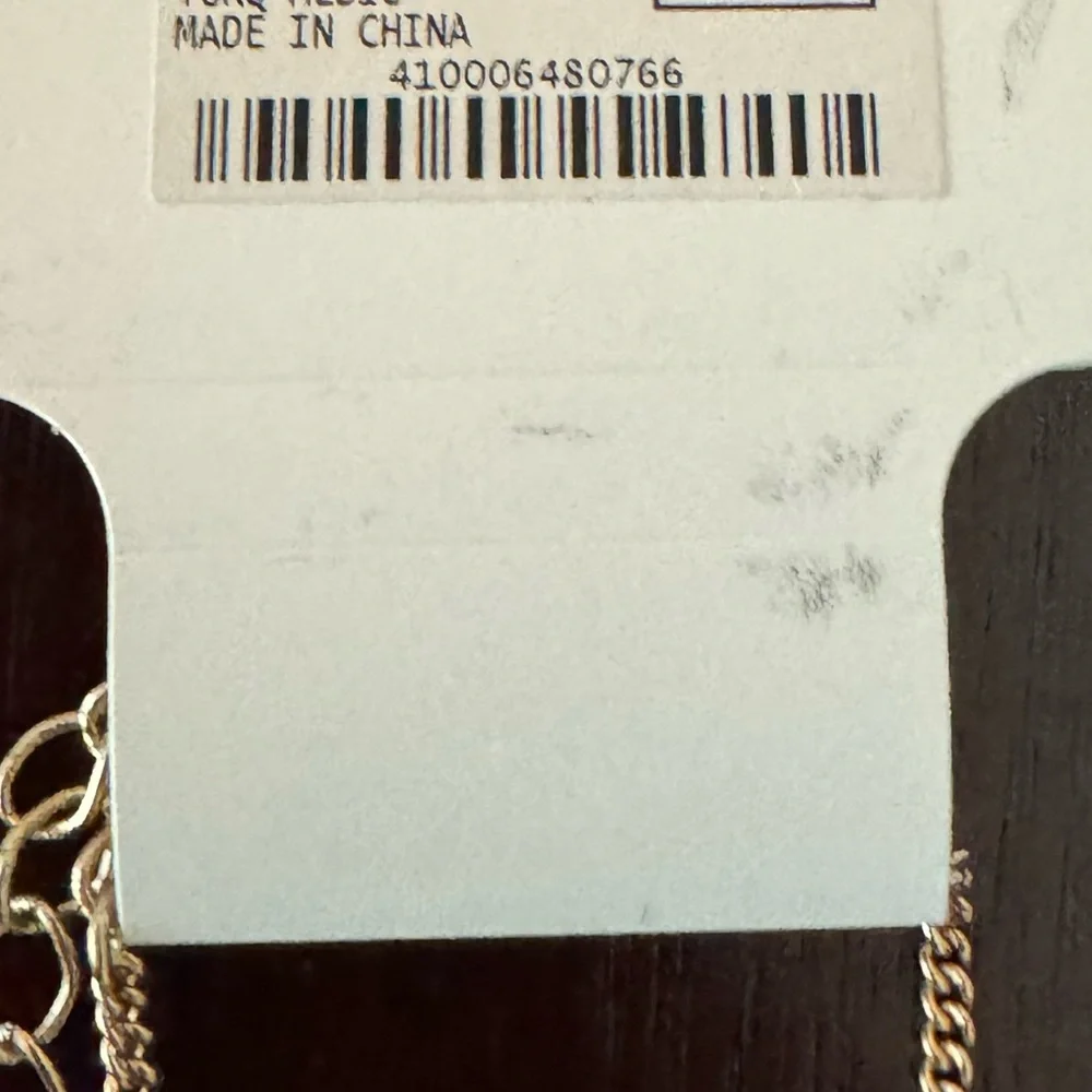 NWT Vintage Charming Charlie Gold & Teal Sea Theme Pendant Necklace Coral Pearl - Picture 5 of 5